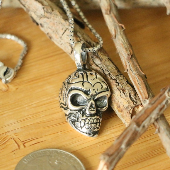 Grand Bazaar Jewelers Other - Sterling Silver SKULL Men's Necklace $$LAST ACT$$